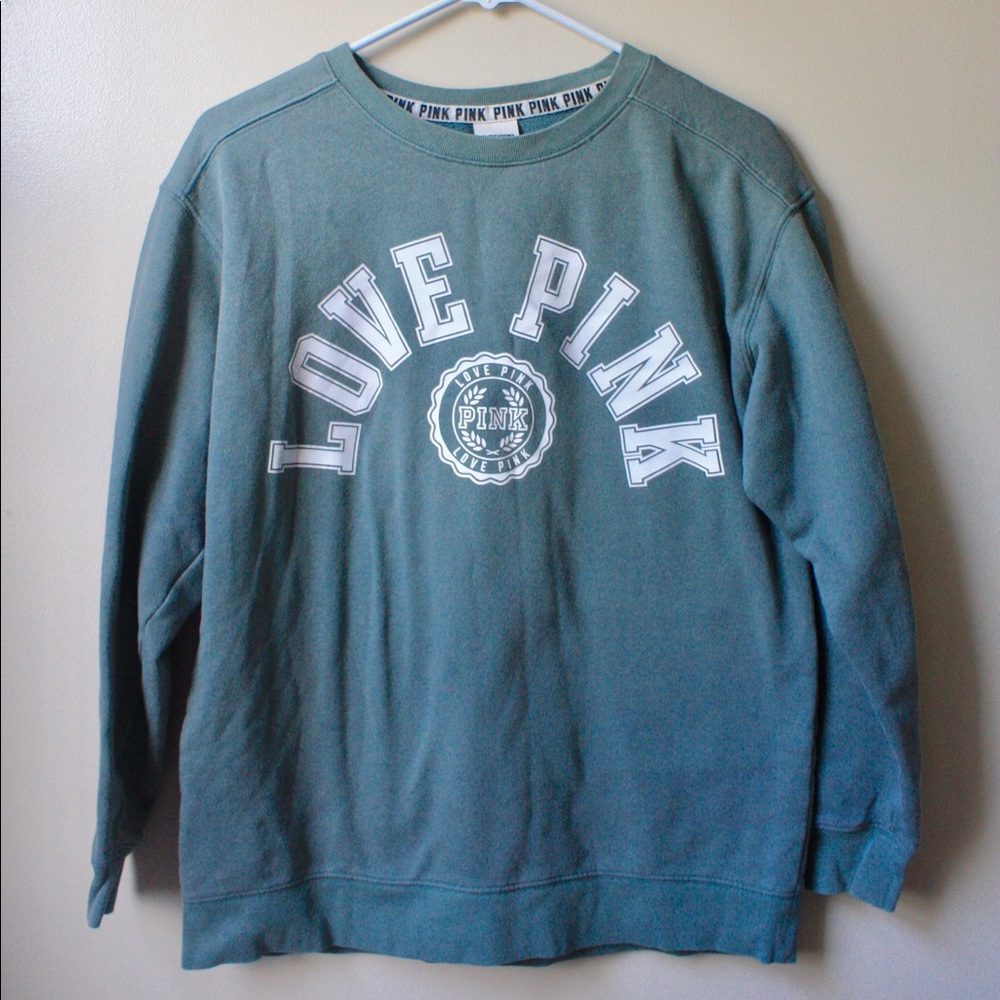 Pink Varsity Crew Neck